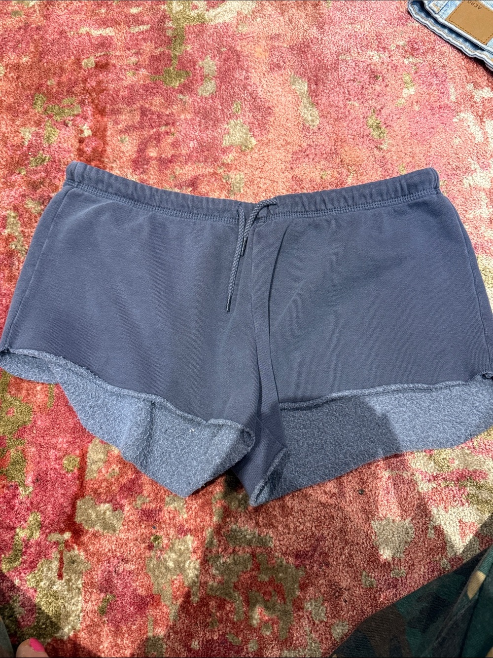 John Galt Women's Navy Cozy Fleece Lined Lounge Shorts
